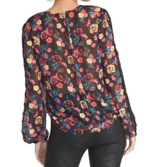 Rachel Rachel Roy Eve Floral-Print Lace-Trim Top - Picture 2 of 7